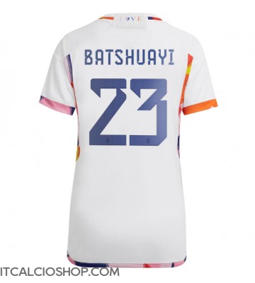 Belgio Michy Batshuayi #23 Seconda Maglia Femmina Mondiali 2022 Manica Corta